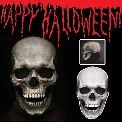 Halloween Mask Scary Horror Full Head Skull Latex Cosplay Party Costume Props
