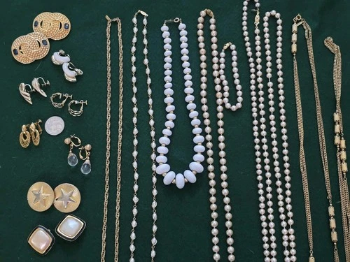 Huge Lot Of Vintage Costume Jewelry- Monet Napier SAL and More - 15 Items