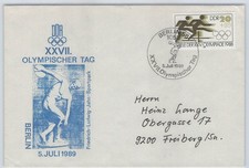 DDR Sonderbeleg XXVII. Internationaler Olympischer Tag 1989 246