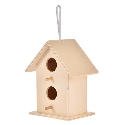 New Wooden Bird House Hanging Nesting Box Birdhouse For Outdoor Garden