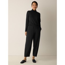 Eileen Fisher Women's Washable Flex Ponte Lantern Pant, Black
