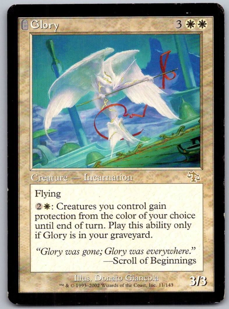 Glory 11 Rare Judgment Magic: The Gathering Lightly Played