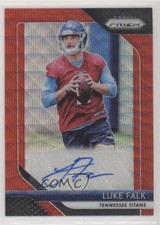 2018 Panini Prizm Rookie Auto Red Wave Prizm 130/199 Luke Falk #RA-LF Auto 0b2