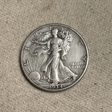 1934-D Walking Liberty Half Dollar Nice original XF/AU