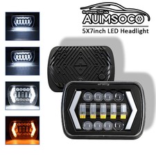 2pc 7x6 5x7 Led Headlights Hilo Dot Fit 1986 1987-1995 Jeep Wrangler Yj