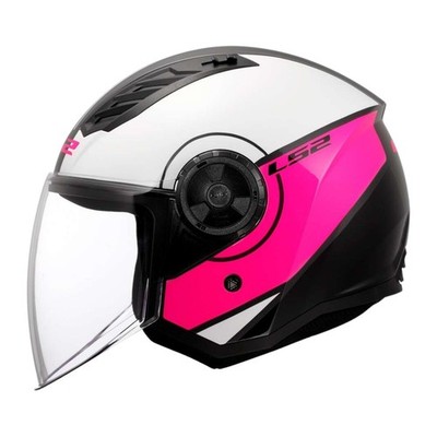 HELM JET LS2 HELMETS COVER PINK GLÄNZEND FÜR MOTORROLLER MOTORRAD