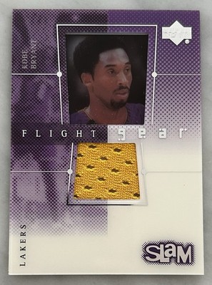 2000-01 UPPER DECK SLAM KOBE BRYANT GAME USED JERSEY YELLOW FLIGHT