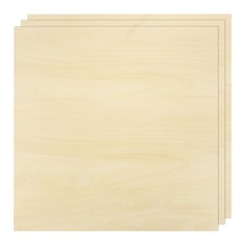 3pcs Basswood Sheet 6" x 6" x 1/8" Square Unfinished Wood Plywood Boards