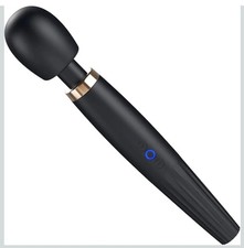 Handheld Wand Massager Powerful 20 Speed Vibrating Full Body Therapy Black