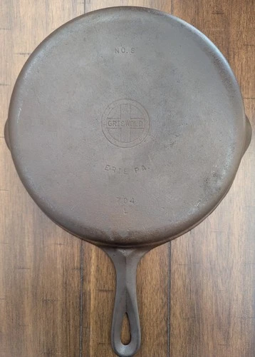 Griswold No. 8 Cast Iron Skillet SBL 704 Erie, PA