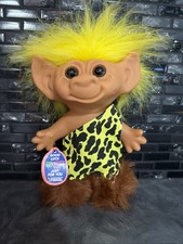 Vintage Uneeda Caveman Troll Doll Yellow Hair 8 " Figure