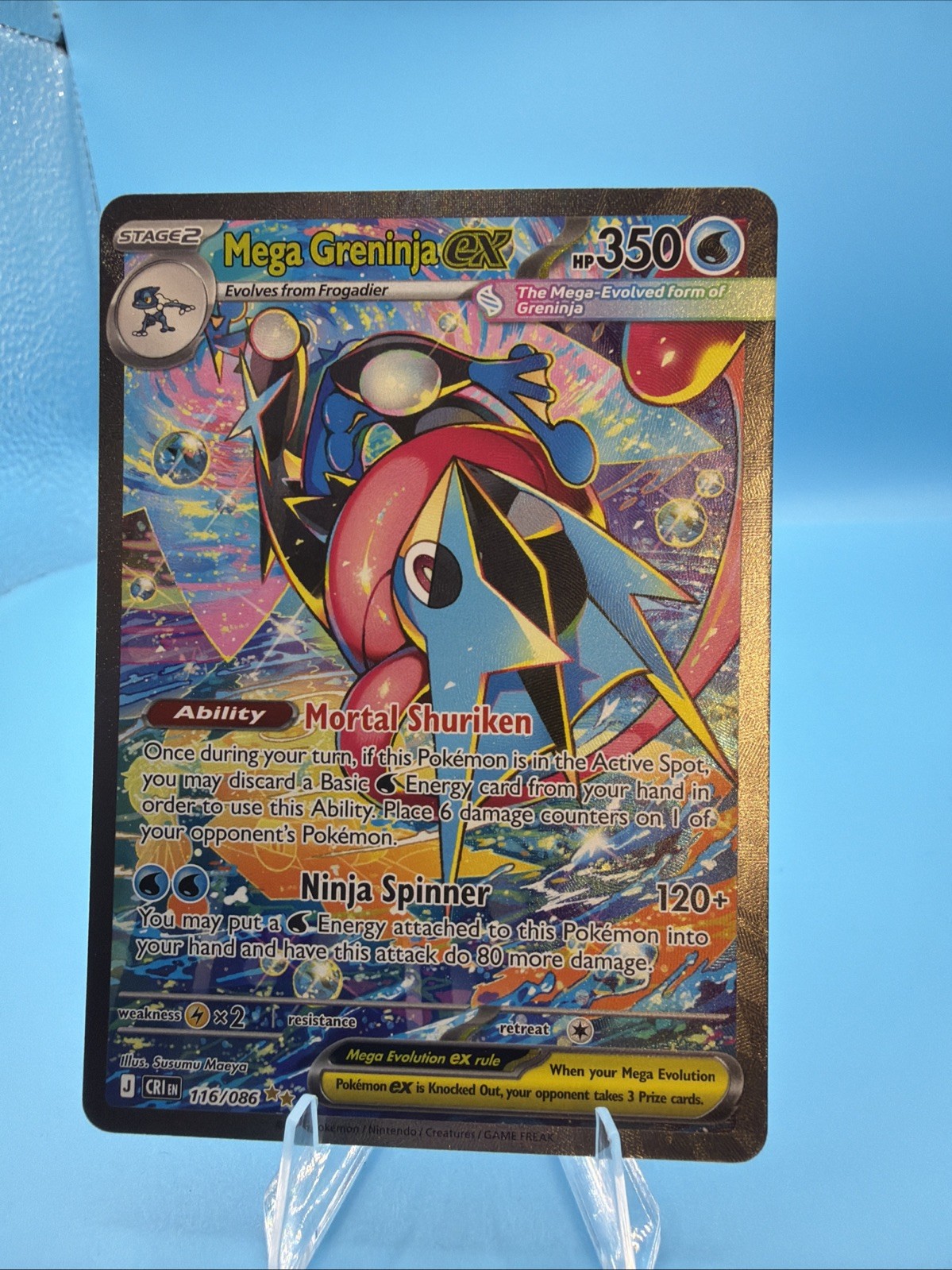 Mega Greninja ex 116/086 Me04: Chaos Rising Holo