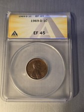 1969-D 1C EF 45 ANACS