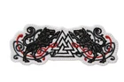Fenrir Wolves Valknut Iron on Patch Embroidered Viking Patch Crest