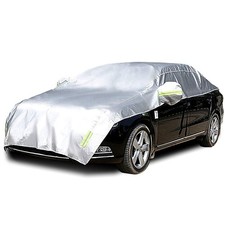 Half Car Cover All Weather Car Body Cover Sunshade Cover Snow Cover Waterproo...