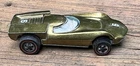 Vintage 1968 RED LINE HOT WHEELS metallic GREEN TURBOFIRE TOY CAR