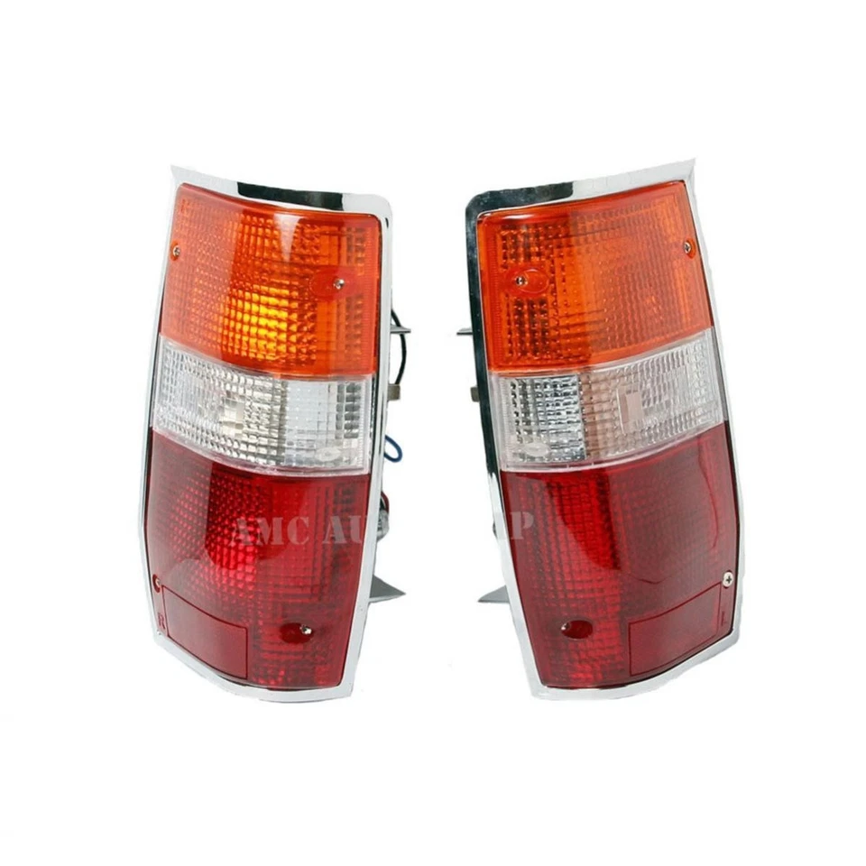 Set Chrome Rear Tail Lamp Light For Mitsubishi L200 Dodge Ram 50 Colt 1988 - 95 - Imagem 4 de 4