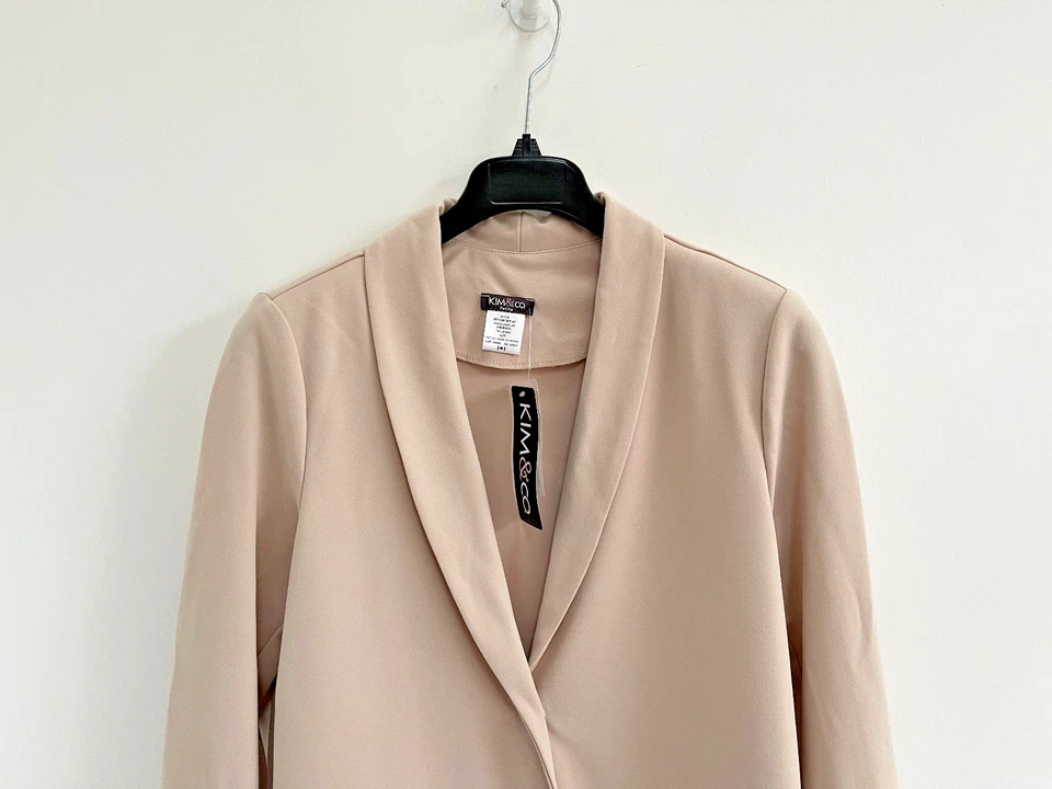 Kim & Co Blazer Ponte Soft Stretch Crepe Relaxed Fit Birch Pink Large - BNWT £75 - Image 4 of 4