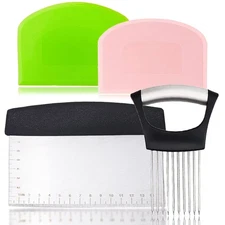 4 pcs Onion Holder and Scraper Chopper, Multi-Purpose Stainless Steel Cutter ...