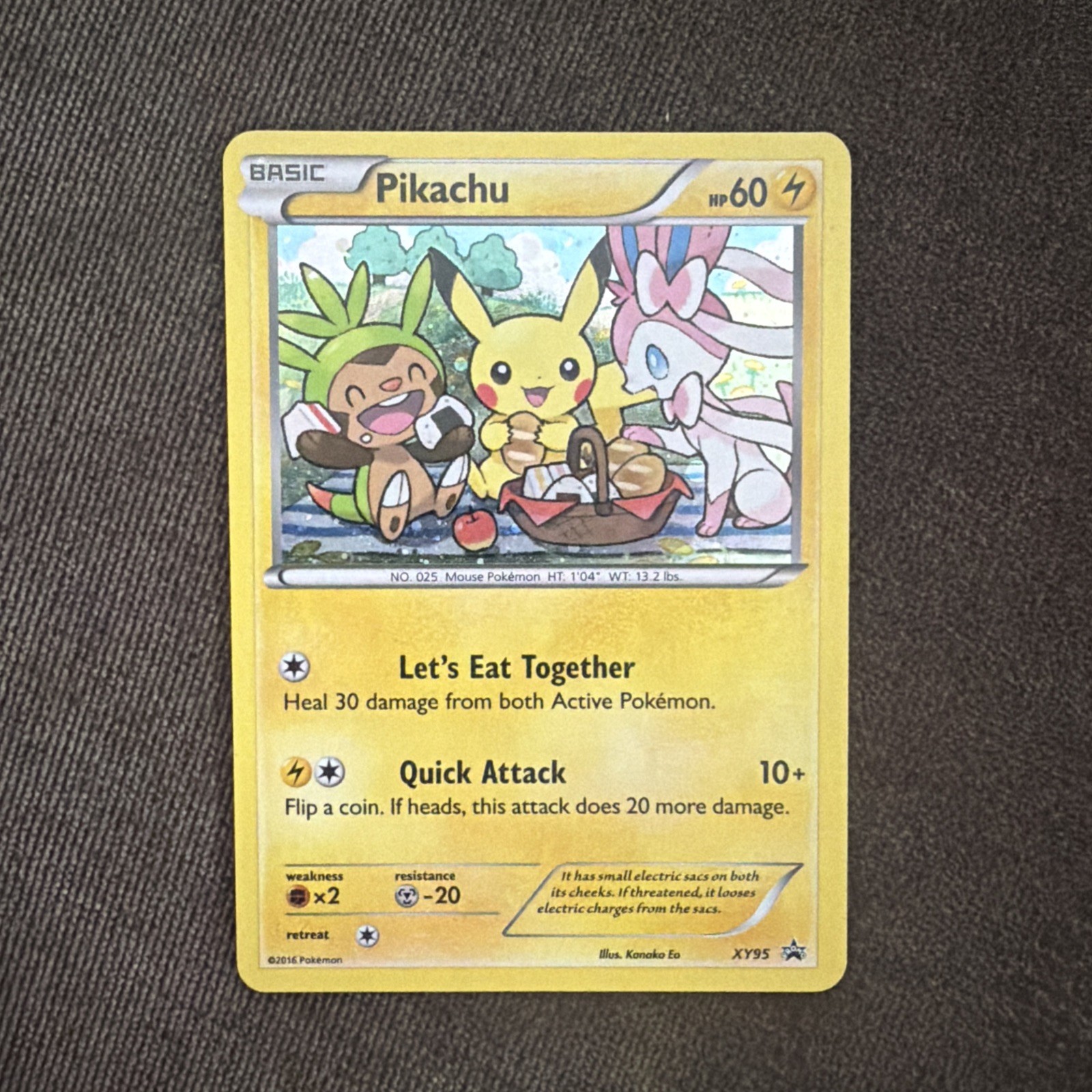 Pokémon Pikachu TCG XY95 XY Black Star Promo Holo Card 🔥🔥