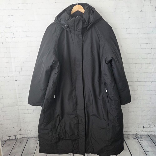 Lands End Down Parka Long Maxi Coat Plus Size 3X Black NEW Winter Commuter Hood - Picture 2 of 13