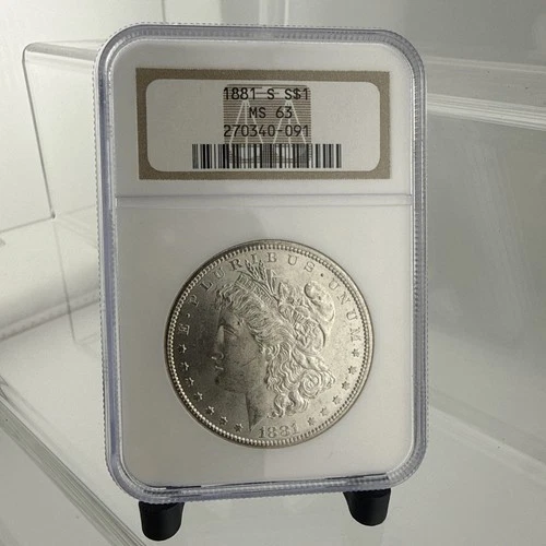 1881-S Morgan Dollar - MS-63 NGC Old Label NO RESERVE!!