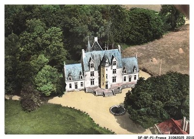 DF-BFP1-1006-72 - Mit dem Flugzeug über LA CHAPELLE D'ALIGNE - Le chateau de C