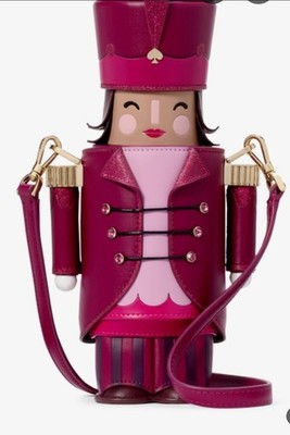 NWT! Burgundy KATE SPADE Oh What Fun! 3D Nutcracker Crossbody Bag Novelty KJ074 