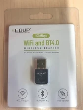 EDUP USB Bluetooth WiFi Adapter for PC, 4.0 Adapter, Wireless Blue 
