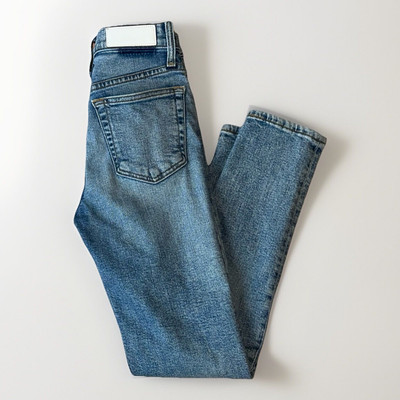 RE/DONE High Rise Ankle Crop Stretch Denim Blue Jean Women s 23x27