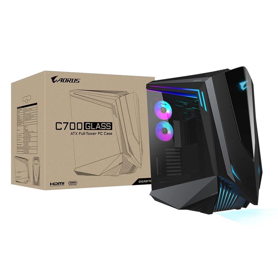4719331552008 Gigabyte AORUS C700 GLASS ATX FullTower Black Gehäuse mit Fenster  - Bild 4 von 4