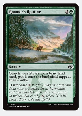Roamer's Routine (FOIL) | TDM Tarkir Dragonstorm | Green Ramp Harmonize | NEW NM