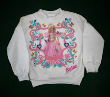 VTG 1991 Youth Barbie Mattel Glitter Doll Crewneck Sweatshirt RARE Sz XS 2T-3T