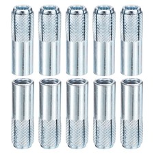 50Pcs 1/2"x2" Expansion Bolt Carbon Steel Sleeve Anchors Drop in Anchors Silver