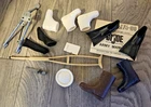 Vintage GI JOE Accessories Lot Crutch, Boots, Diver Flippers, Knife Etc
