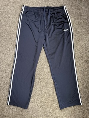 Adidas Track Pants Mens 2XL Navy Blue Athletic Joggers 3 Stripe Activewear