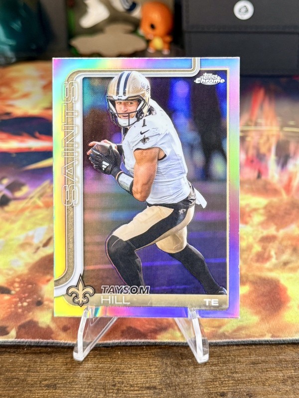 2025 Topps Chrome #222 Taysom Hill Refractor New Orleans Saints