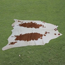 100% Real Natural Area Cow Hair On Cowhide Skin Floor Rug Carpet(67"x66") CC1379