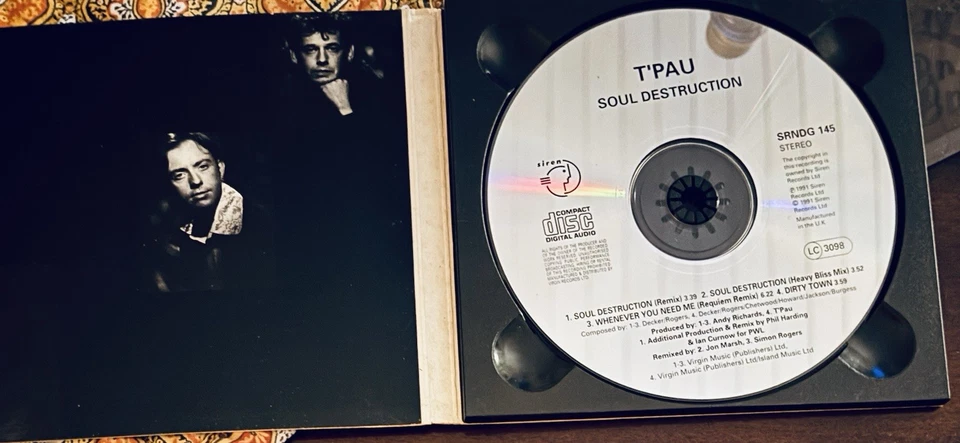 T‘PAU - Soul Destruction Rare Single-CD Digipak UK 4 Tracks PWL Phil Harding Top - Bild 4 von 4