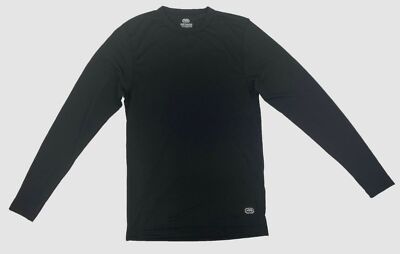 $125 Ecko Men Black Crew-Neck Athletic Active Long-Sleeve Logo Top Tee T-Shirt S