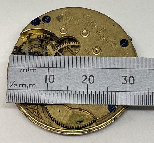 ELGIN POCKET WATCH MOVEMENT 7 Jewels 6s 1888 Runs - Picture 14 of 17