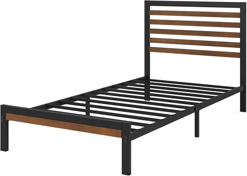 Zinus Kai Bamboo and Metal Platform Bed Frame with Headboard / No Box Spring Nee - Picture 12 of 12