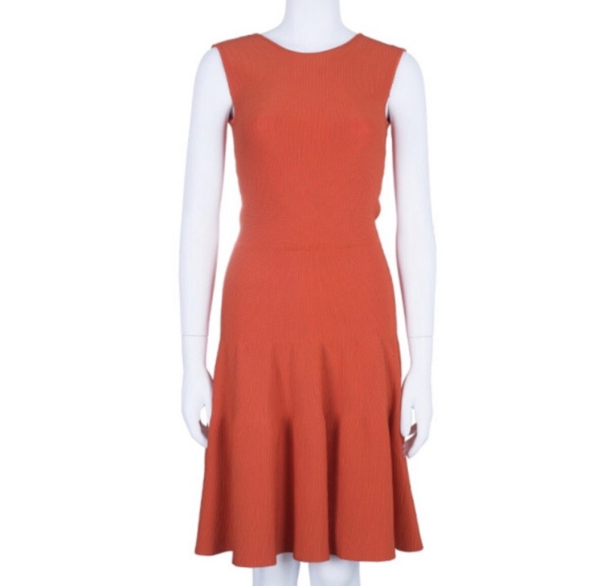 issa knit dress London Blood Orange Ribbed Stretch-Knit Size Small Deep V-Back Homecoming Short Dresses On Sale