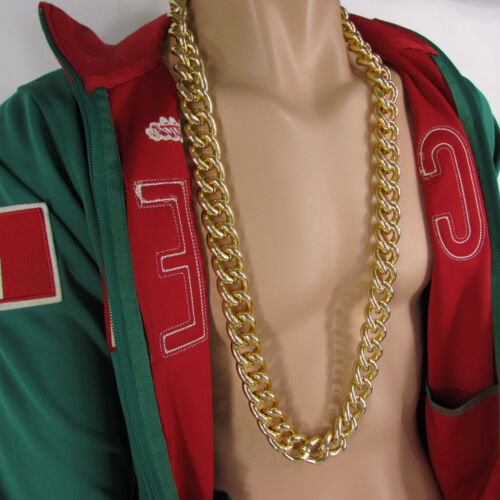 New Men Chunky Metal Thick Chain Links Heavy Long Fashion Necklace Gold Hip Hop - Picture 20 of 69