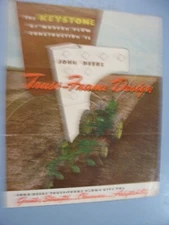 VINTAGE  JOHN DEERE ADVERTISING PAGES- TRUSS FRAME PLOWS -8" x 9 1/2"-1950