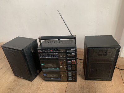 Philips D-8778 Tuner Boombox Gettoblaster Retro Radio Cassettedeck