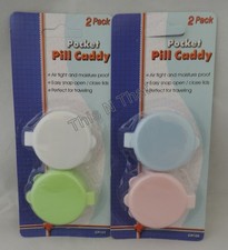 New 4 pc Pocket Pill Caddy Travel Box Container Medicine Tablet Case Holder