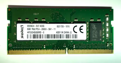Kingston DDR4 8GB 1Rx8 PC4 2666V SA1-11 SODIMM 1.2V Notebook Memory RAM 1x8GB