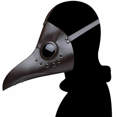 Halloween Men Masks Plague Doctor Mask Bird Long Nose Beak Latex Steampunk Party - Picture 8 of 34
