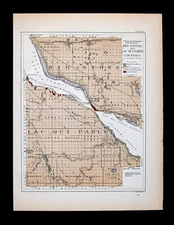 1901 Minnesota Geological Map Big Stone & Lac Quiparle County Ortonville Geology